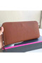 Hermes Brown Clemence Azap Zipped Wallet Replica