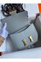 Hermes Constance 24 Handmade Bag In Blue Lin Epsom Calfskin Replica