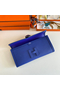 Hermes Jige Elan 29 Clutch Bag In Blue Electric Epsom Leather Replica