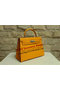 Hermes Kelly 32cm Shoulder Bag Yellow Saffiano Leather K32 Silver Replica