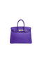 Hermes Kelly 35cm Handle Bag Purple Ostrich Leather Gold Replica