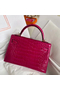 Hermes Kelly Mini II Handmade Bag In Rose Red Alligator Crocodile Replica