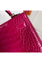 Hermes Kelly Mini II Handmade Bag In Rose Red Alligator Crocodile Replica