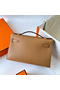 Hermes Kelly Pochette Handmade Bag In Chai Swift Calfskin Replica