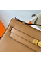 Hermes Kelly Pochette Handmade Bag In Chai Swift Calfskin Replica