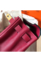 Hermes Kelly Retourne 28 Handmade Bag In Ruby Clemence Leather Replica