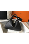 Hermes Lindy 30cm Bag In Black Clemence Leather GHW Replica