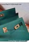 Hermes MINI Kelly 22cm Tote Bag Calfskin Leather K22 Dark Green Replica