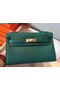 Hermes MINI Kelly 22cm Tote Bag Calfskin Leather K22 Dark Green Replica