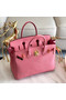 Hermes original Epsom Leather HB35O pink&gold Metal Replica
