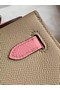 Hermes Original Epsom Leather KEL2578 light grey&pink Replica