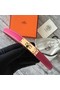 Hermes original epsom leather Kelly belt H069854 rose gold plated metal Replica