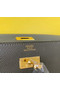 Hermes Original kelly espom leather to go woc Bag H4087 grey Replica
