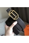 Hermes Pad Reversible Belt In Cafe Clemence Leather Replica