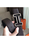 Hermes Tonight 38MM Reversible Belt In Cafe Clemence Leather Replica