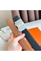 Hermes Typo Reversible Belt 32MM in Gold Epsom Calfskin Replica