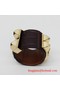 2010 Hermes D-Brown Snakeskin Gold Bangle 1171 Replica