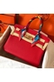 Hermes Birkin 30 Handmade Bag In Red Clemence Leather Replica