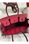 Hermes Birkin 30 Retourne Handmade Bag In Rouge Grenat Clemence Leather Replica