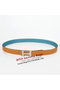 Hermes Bovine Jugular Veins In Blue Belt HR1010B Silver Replica