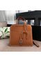 Hermes Halzan Togo Original Leather H3908 Brown Replica