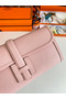 Hermes Jige Elan 29 Clutch Bag In Pink Epsom Leather Replica