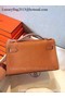 Hermes Kelly 22cm Tote Bag Original Leather KL22 Wheat Replica