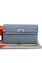 Hermes Kelly Original Leather Bi-Fold Wallet A708 SkyBlue Replica