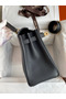 Hermes Kelly Retourne 28 Handmade Bag In Black Clemence Leather Replica