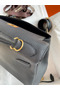 Hermes Kelly Retourne 28 Handmade Bag In Black Clemence Leather Replica