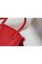 Hermes mini Lindy Togo Leather Bag LD19 red&Silver-Tone Metal Replica