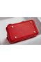 Hermes mini Lindy Togo Leather Bag LD19 red&Silver-Tone Metal Replica