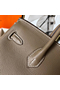 Hermes Birkin 25 Handmade Bag In Taupe Swift Leather Replica