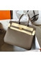 Hermes Birkin 25 Handmade Bag In Taupe Swift Leather Replica