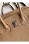 Hermes Birkin 25 Retourne Handmade Bag In Beige Lizard Leather Replica