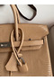 Hermes Birkin 25 Retourne Handmade Bag In Beige Lizard Leather Replica