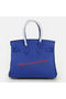 Hermes Birkin 25CM Tote Bags Blue Original Leather Silver Replica