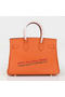 Hermes Birkin 30CM Tote Bag Orange Original Leather H30 Silver Replica
