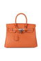 Hermes Birkin 30CM Tote Bag Orange Original Leather H30 Silver Replica