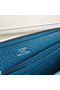 Hermes Blue Jean Azap Zipped Wallet Replica