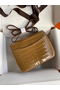 Hermes Constance 24 Handmade Bag In Light Brown Alligator Crocodile Skin Replica