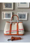 Hermes Garden Party 30CM Bag Canvas Leather H11S Orange Replica