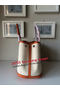 Hermes Garden Party 30CM Bag Canvas Leather H11S Orange Replica