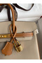 Hermes HSS Birkin 25 Bicolor Bag in Trench and Gold Epsom Calfskin Replica