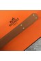 Hermes original epsom leather Kelly belt H069854 brown gold plated metal Replica