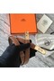 Hermes original epsom leather Kelly belt H069854 brown gold plated metal Replica