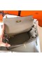 Hermes original Togo leather kelly bag KL320 grey Replica