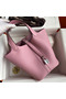 Hermes Picotin Lock 18 Handmade Bag in Mauve Sylvestre Clemence Leather Replica