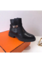 Hermes Veo Ankle Boots In Black Calfskin Replica