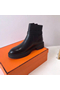Hermes Veo Ankle Boots In Black Calfskin Replica